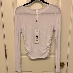 ALO Yoga Gather Long Sleeve Top in white